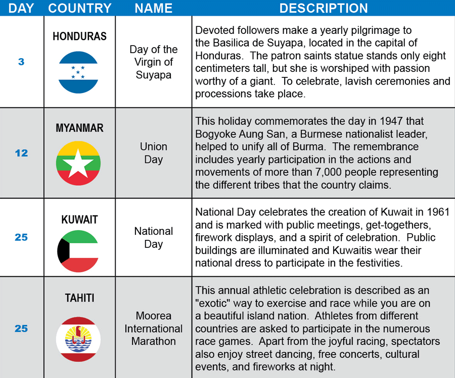 Holidays Around The World In February Withum