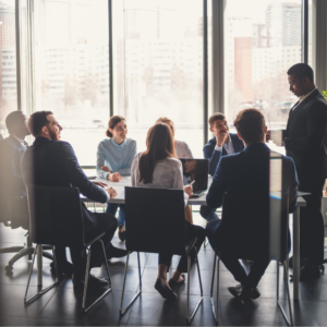 business meeting in conference room