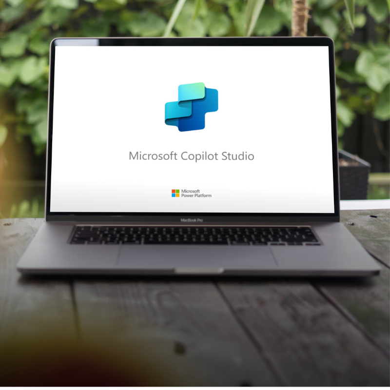 Microsoft Copilot Studio logo, solution transforming customer and employee experiences