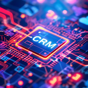 3D Illustration of CRM on a Circuit Board